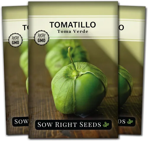 Vista 8 de Sow Right Seeds - Semillas de tomatillo Toma Verde para plantar - Paquete de reliquia sin OMG con instrucciones para plantar un huerto casero