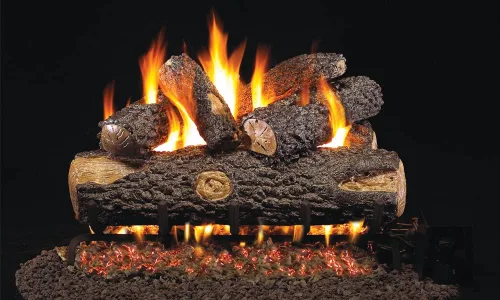 Vista 7 de Troncos de gas cerámico Ventilado Solo gas natural Peterson Real Fyre RH Peterson con/sin quemador