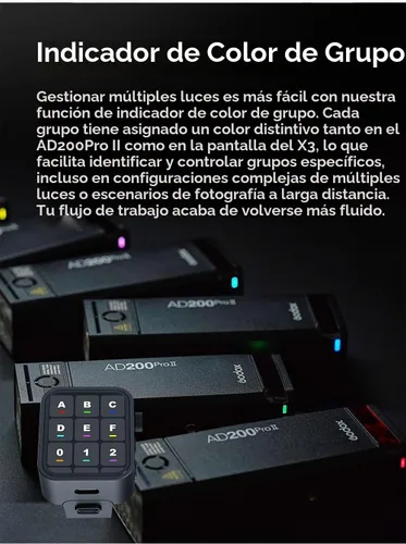 Vista 6 de Godox Flash de bolsillo AD200Pro II 200ws TTL HSS