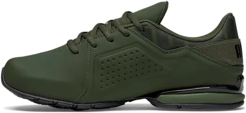 Vista 3 de PUMA Hombres Viz Runner Repeat Wide Running Sneakers Zapatos - Negro, Verde