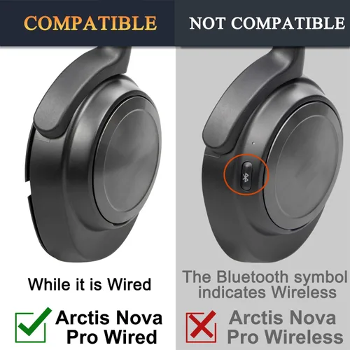 Vista 3 de SOULWIT Almohadillas de malla para Arctis Nova Pro con cable (no compatibles con auriculares Nova Pro Wireless), Nova