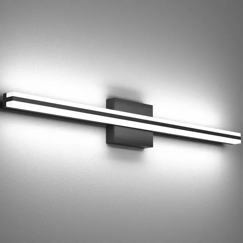 Vista 29 de SOLFART Luces de tocador de baño sobre espejo 14W 60 cm Luz de baño moderna negra 6000K ND