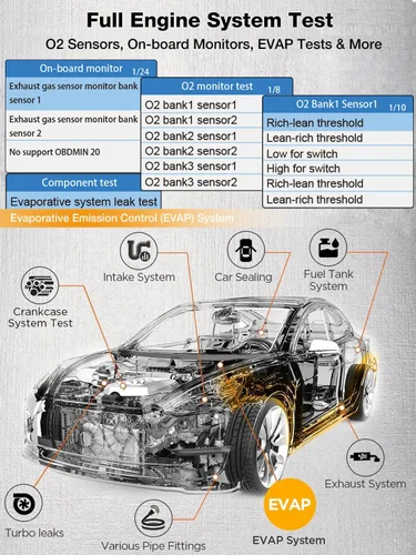 Vista 9 de MOTOPOWER MP69040 Lector de código OBD2 para coche, herramienta de escaneo de diagnóstico de fallo del motor, negro