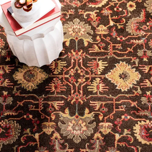 Vista 5 de SAFAVIEH Colección Mahal - Alfombra decorativa, 2'2" x 4', marrón y beige, diseño oriental tradicional, no desprende pelusa y de fácil cuidado
