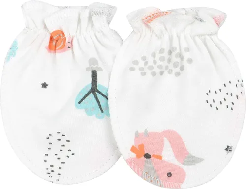Vista 4 de Guantes de algodón para recién nacido, guantes de algodón para niños y niñas