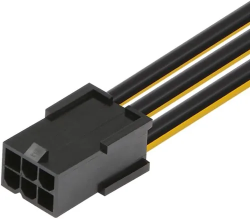Vista 3 de J&D Cable de extensión de alimentación PCIe M/F de 6 pines (paquete de 2), extensión de alimentación PCIe a PCIe, cable macho a hembra, 10 pulgadas