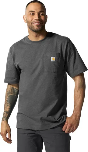 Vista 14 de Carhartt Camiseta con bolsillo Iconic K87 para hombre Piedra azul