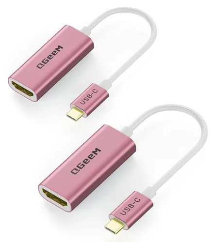 Vista 14 de QGeeM - Adaptador USB C a HDMI, cable adaptador 4K USB tipo C a HDMI [compatible con Thunderbolt 3/4], adaptador HDMI para portátil MacBook Pro/Air