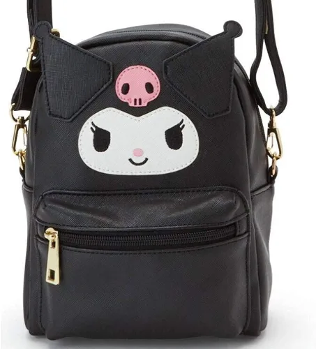 Vista 6 de ALORVE Bolsa de dibujos animados de anime bolsa de hombro para cosplay mochila de poliuretano para niños y niñas fanáticos Negro