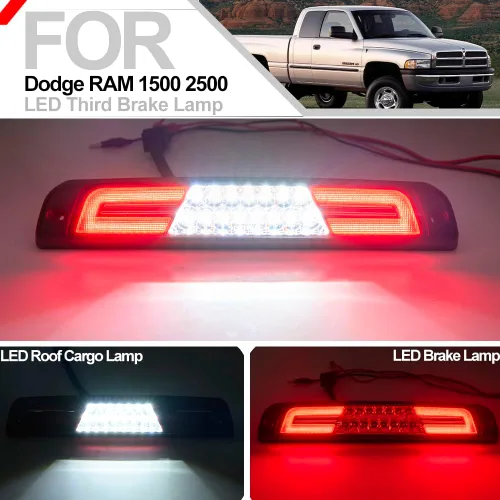 Vista 6 de Luz de freno LED de tercera luz de freno trasera de lente roja, luz de freno de montaje alto, lámpara de carga para Chevy Silverado/GMC Sierra 1500