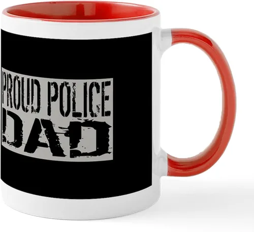 Vista 19 de CafePress Taza de café de cerámica de 11 oz (11.0 fl oz) de Police Mom