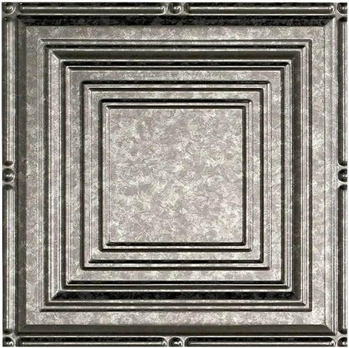 Vista 2 de FASÄDE Panel de techo decorativo de vinilo para retrato en blanco mate (muestra de 12 x 12 pulgadas)