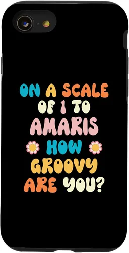 Vista 13 de iPhone 14 AMARIS Cute Retro Girls Groovy AMARIS Personalized Name Case