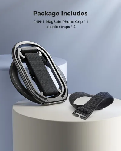 Vista 7 de SUPERONE Soporte MagSafe para teléfono MagSafe compatible con Mag Safe Finger Loop, correa de soporte de anillo de teléfono 4 en 1 para iPhone