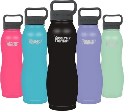 Vista 8 de Healthy Human Botella de Agua de Acero Inoxidable Termo de Agua con Doble Pared y Aislamiento al Vacío para Adultos Botellas de Viaje Ecológicas
