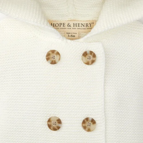 Vista 2 de Hope & Henry Layette - Suéter con capucha de manga larga para bebé
