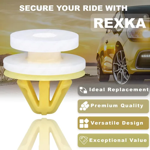 Vista 3 de Rexka 10 clips de moldeo para llanta DYC101420 compatibles con Land Rover Freelander Ranger Rover LR3 LR4