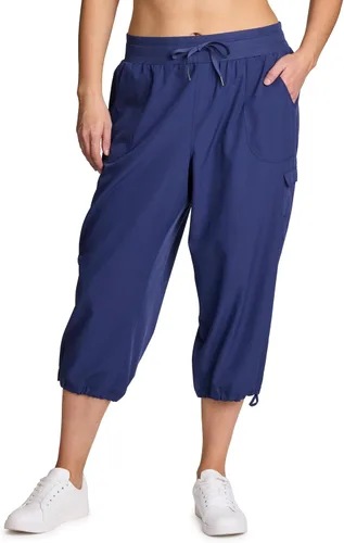 Vista 19 de RBX Active - Pantalón capri para mujer, talla grande, ligero, tejido, con cordón, estilo cargo