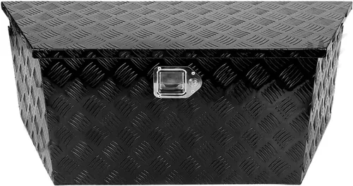 Vista 10 de Caja de herramientas de aluminio de 26 x 13.25 x 12 pulgadas, caja de herramientas con patrón de banda de rodadura de 5 barras, caja de herramientas