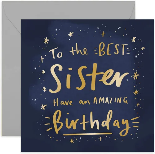Vista 10 de Old English Co. - Tarjeta de felicitación de cumpleaños increíble para el mejor hermano, tarjeta de felicitación masculina de estrellas cósmicas