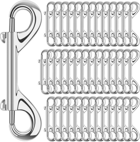 Vista 11 de ERKOON 3.5 inch Double Ended snap Hooks,110lbs Metal Clips Load Capacity Zinc Alloy Double Sided Clips Heavy Duty Trigger Snap for Dogs