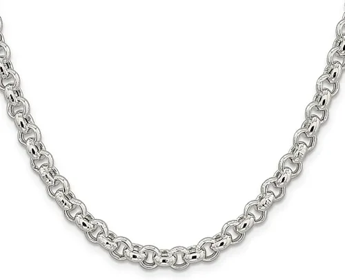 Vista 3 de ICE CARATS 925 Sterling Silver 6.5mm Rolo Chain Necklace Pendant Charm Fine Jewelry For Women Gifts For Her