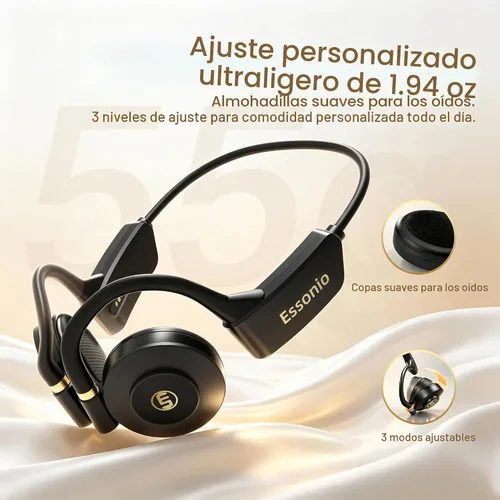 Vista 3 de Essonio Auriculares de conducción de aire XB1, controlador de 1.4 in