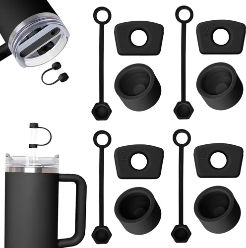 Vista 2 de 2 juegos de tapones de silicona a prueba de derrames para Stanley Cup 2.0 30 oz y 40 onzas, tapón antiderrames para Stanley Cup Accesorios