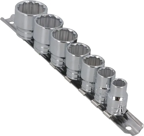 Vista 2 de Whitworth/BSF/BSW 3/8" zócalos poco profundos 7pc set 1/8"-1/2" bi hexagonal LSR29