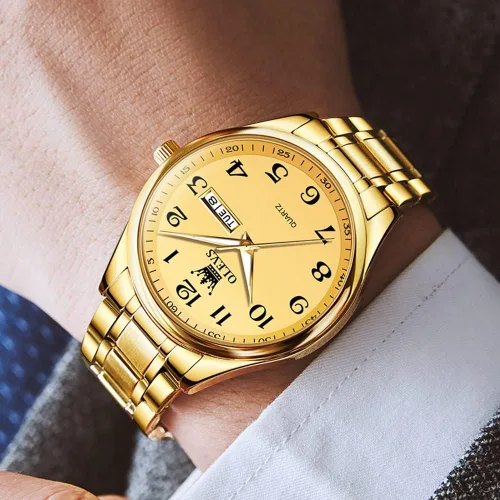 Vista 7 de OLEVS Reloj para hombre vestido de negocios diamante analógico cuarzo fecha lujo clásico acero inoxidable impermeable luminoso dos tonos reloj