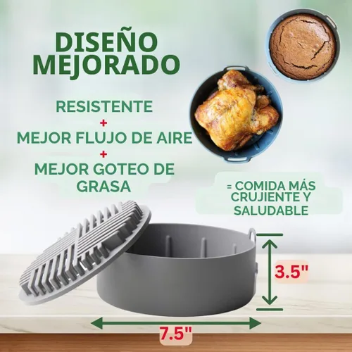 Vista 4 de Forros reutilizables para freidora de aire, resistentes para cesta de freidora de aire, accesorios para freidora de aire, forro de silicona de 3 a 5