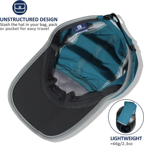 Vista 4 de GADIEMKENSD Sombrero reflectante plegable para exteriores, diseño sin estructura, protección solar UPF 50+, sombreros deportivos para mujeres