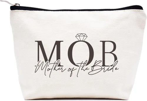 Vista 37 de LIBIHUA Bolsa de maquillaje para mujer, bolsa de cosméticos regalos para ella, bolsa de viaje femenina, Beige, 1 en mi era de Lacrosse Mom