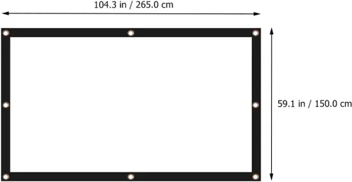 Vista 2 de Kisangel Foldable Portable Projector Screen for Indoor Office Use Lightweight Polyester Movie Projection Screen for Home Theater and Outdoor