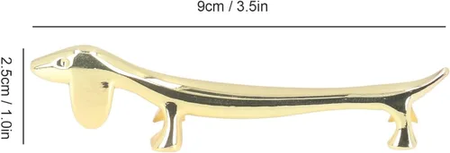 Vista 3 de TOPINCN 4 soportes para palillos, soporte para palillos, reutilizable, lindo diseño de animales, dorado, soporte para palillos y tenedores