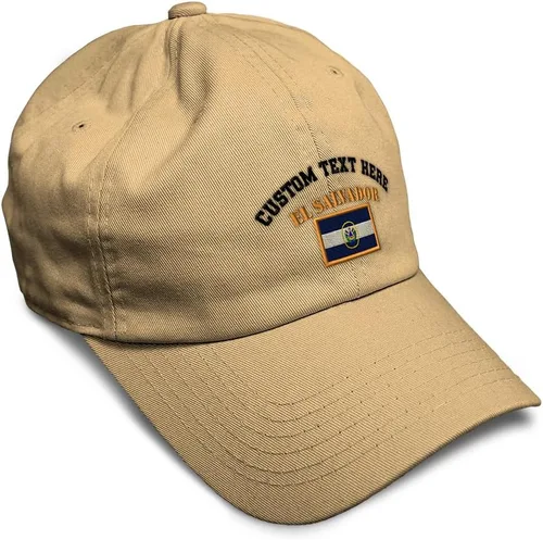 Vista 14 de Speedy Pros Sombrero de béisbol suave bordado papá sombrero El Salvador bandera bordado hombres y señoras gorra de béisbol algodón