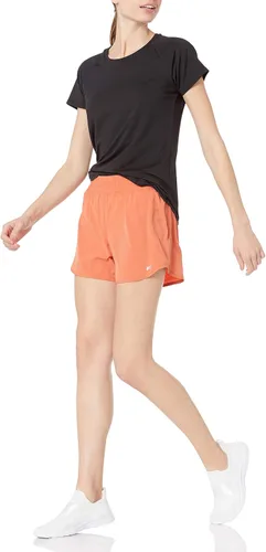 Vista 5 de Tienda Essentials Pantalón corto de correr tejido elástico de 4 pulgadas para mujer