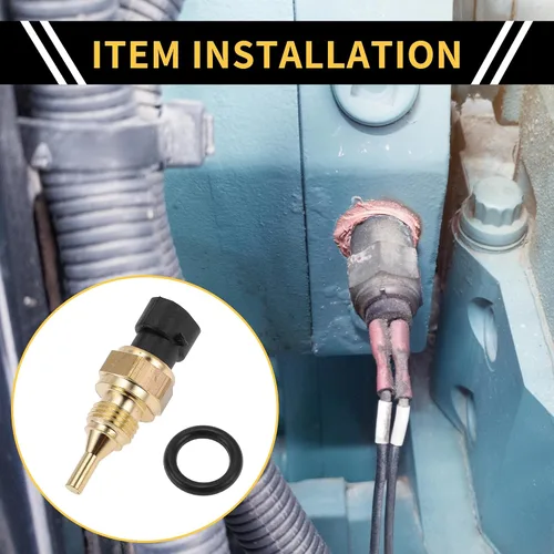 Vista 2 de Sensor de temperatura del refrigerante para Ram 2500 2011-2024 Sensor de unidad de envío de temperatura del agua Número 5011852AB tono dorado