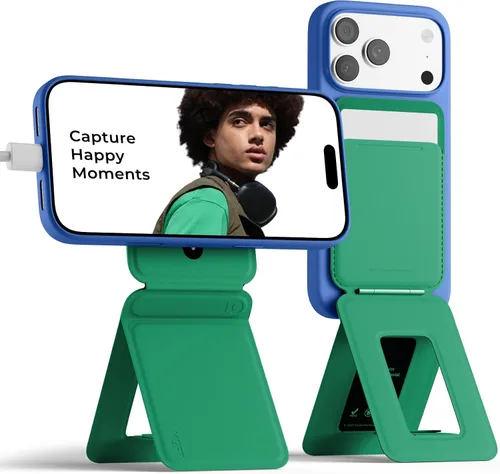 Vista 11 de MOFT MOVAS - Cartera de trípode para iPhone, múltiples ángulos, soporte de teléfono ligero y portátil, cartera magnética de cuero vegano MOVAS