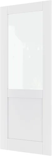 Vista 12 de WINSTELLAR - Losa de puerta de vidrio transparente preconstruida de 18 x 80 pulgadas, 3-Lite, puertas interiores pintables para el hogar