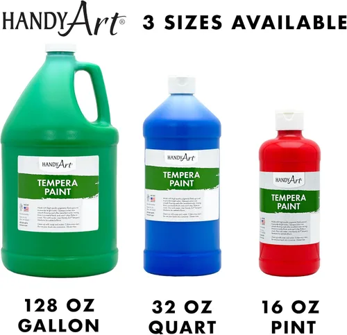 Vista 2 de Handy Art Pintura al temple premium, negro, botella de pinta de 16 oz