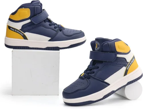 Vista 5 de brooman Zapatos de baloncesto para niños, tenis de caña alta para niñas, zapatos de escuela, zapatos deportivos para correr