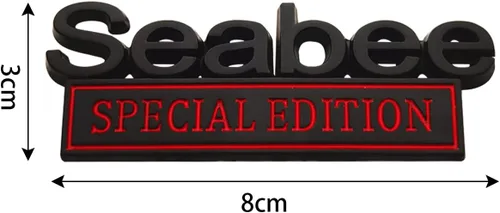 Vista 2 de BESULEN 2 piezas Emblema Edición Seabee, calcomanías de coche de 3D letras metálicas para guardabarros, maletero, portón trasero, accesorios