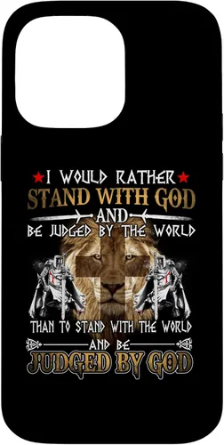 Vista 21 de I Would Rather Stand with God Knight Templar Case for iPhone 17