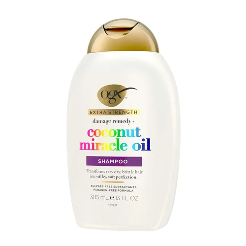 Vista 8 de Ogx Champú de aceite de coco Miracle + remedio para el daño extra fuerte, 13 oz