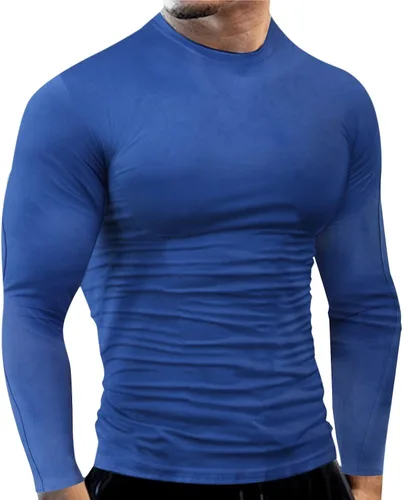 Vista 27 de Camisas de compresión atléticas de manga larga para hombre, capa base, camisa de entrenamiento atlético, camisas de compresión, camisetas deportivas