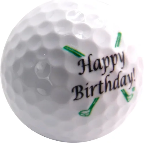Vista 2 de Westmon Works Pelota de golf de feliz cumpleaños, regalo de golfista novedoso para papá o fanático del golf, una unidad de tamaño estándar