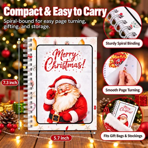 Vista 3 de Christmas Gift Card Book, Spiral Bound Holiday Gift Card Holder，#C