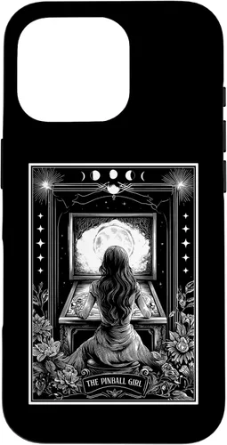 Vista 20 de The Pinball Girl Retro Arcade Game 80s Tarot Card Skeleton Case for iPhone 17