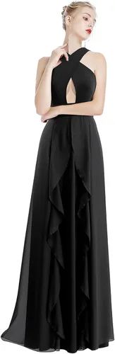 Vista 3 de Vestido largo transformador para mujer vestido de graduación convertible con tirantes delgados para boda cóctel vestido largo
